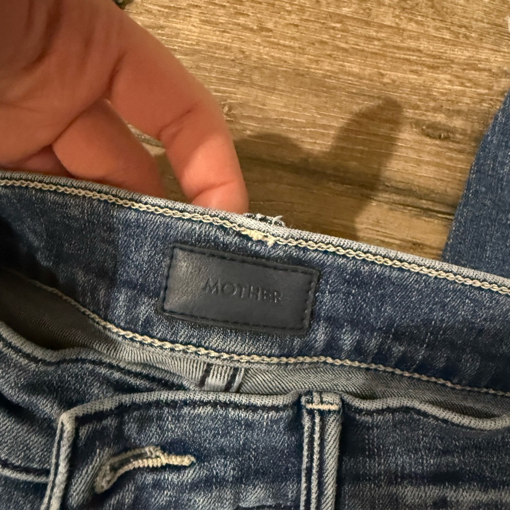Blue Mid Rise Dazzler Ankle Fray Jeans - Picture 4 of 5